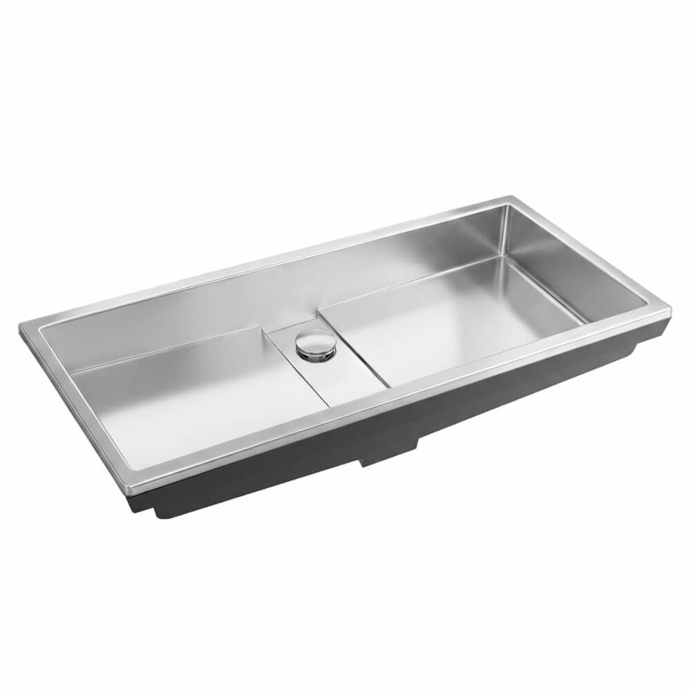 Ruvati 33" Ariaso Semi-Recessed Arc Bowl Bathroom Sink - RVH6244ST