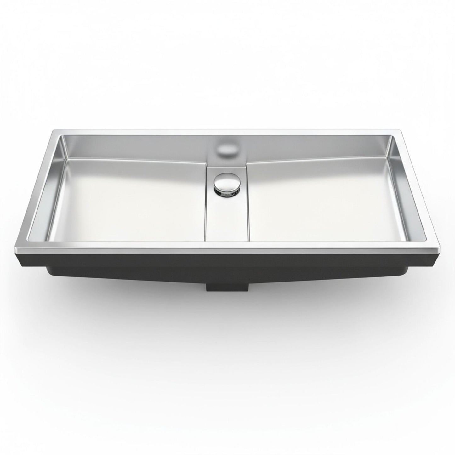 Ruvati 33" Ariaso Semi-Recessed Arc Bowl Bathroom Sink - RVH6244ST