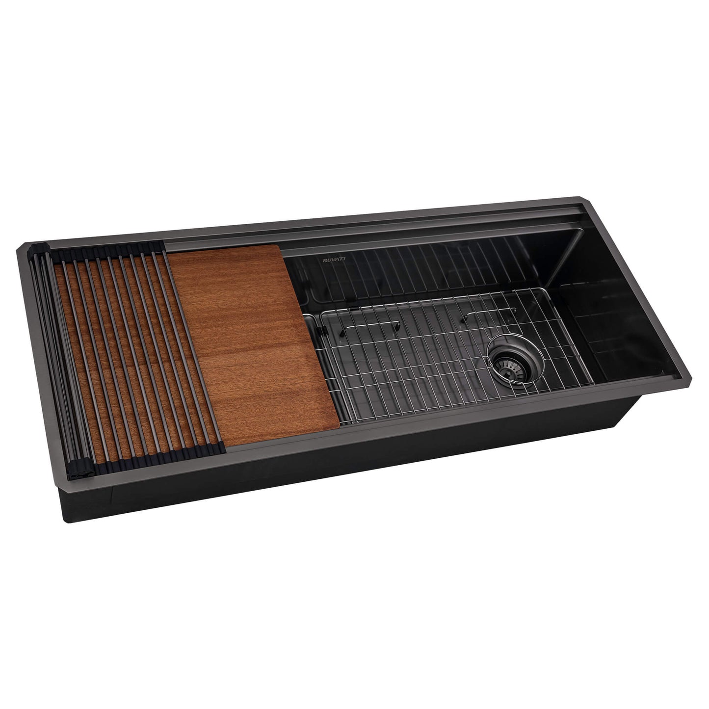 Ruvati 45" Dual-Tier Pro Nano-PVD Workstation Kitchen Sink Undermount - RVH6333