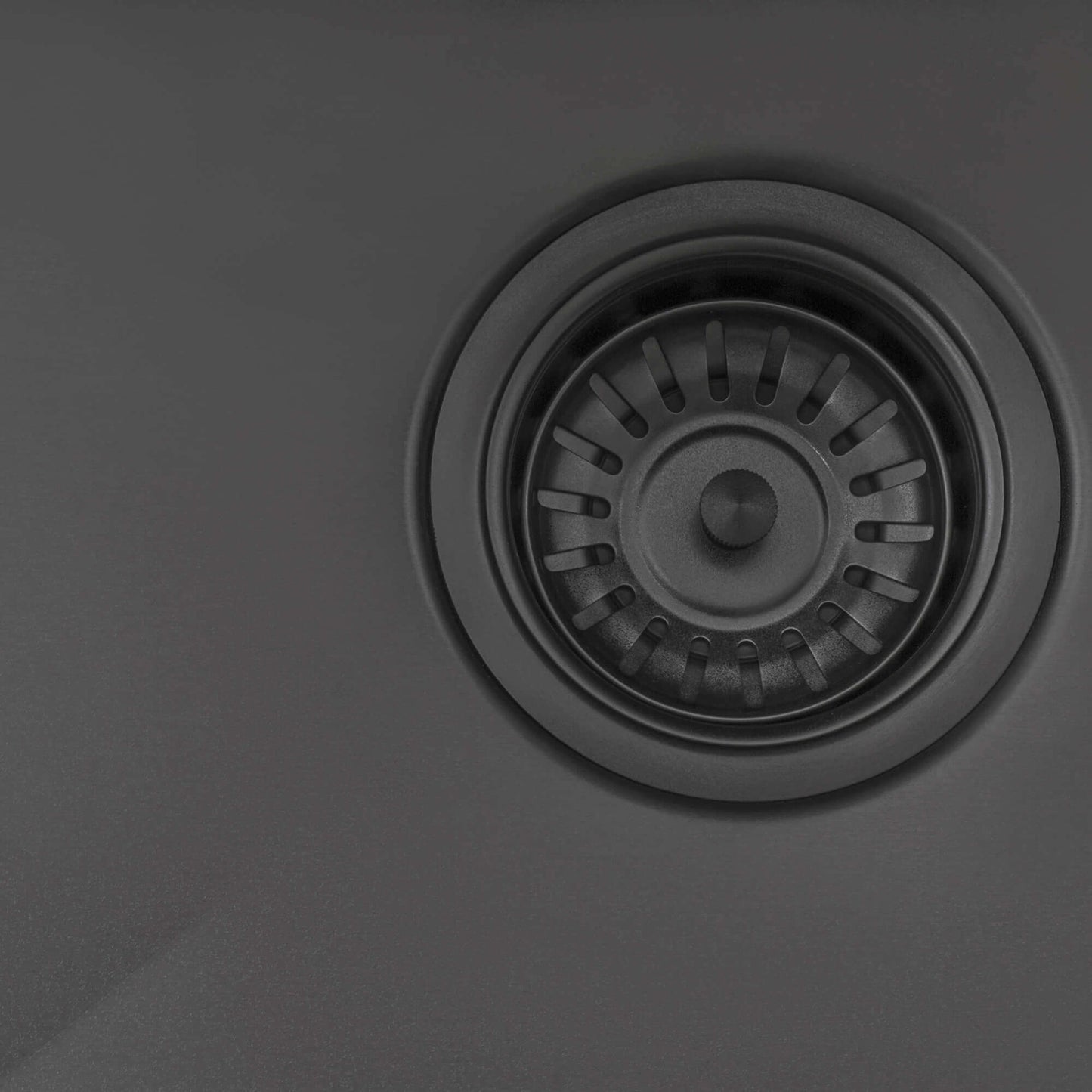 Ruvati 45" Dual-Tier Pro Nano-PVD Workstation Kitchen Sink Undermount - RVH6333 drain detail