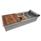 Ruvati 45" Dual-Tier Pro Nano-PVD Workstation Kitchen Sink Undermount - RVH6333