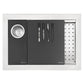 Ruvati 20" x 14" Brenna Workstation Bathroom Sink Undermount - RVH6521ST