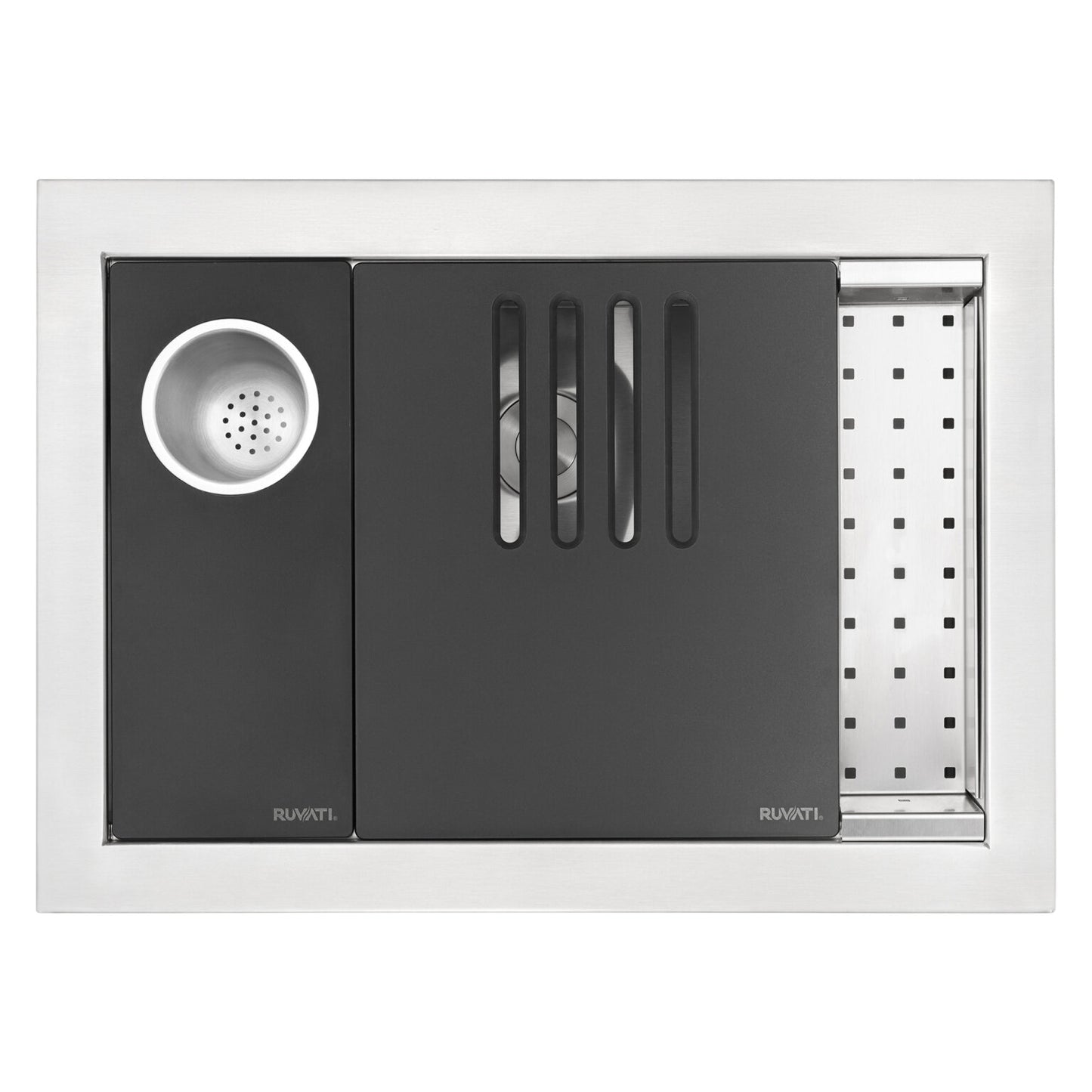 Ruvati 20" x 14" Brenna Workstation Bathroom Sink Undermount - RVH6521ST