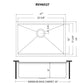 Ruvati 27" Giana Nano-PVD Workstation Kitchen Sink Undermount - RVH6527