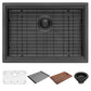 Ruvati 27" Giana Nano-PVD Workstation Kitchen Sink Undermount - RVH6527