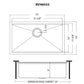 Ruvati 33" Giana Nano-PVD Workstation Kitchen Sink Undermount - RVH6533
