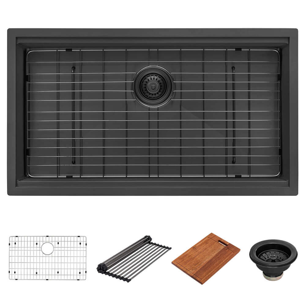 Ruvati 33" Giana Nano-PVD Workstation Kitchen Sink Undermount - RVH6533