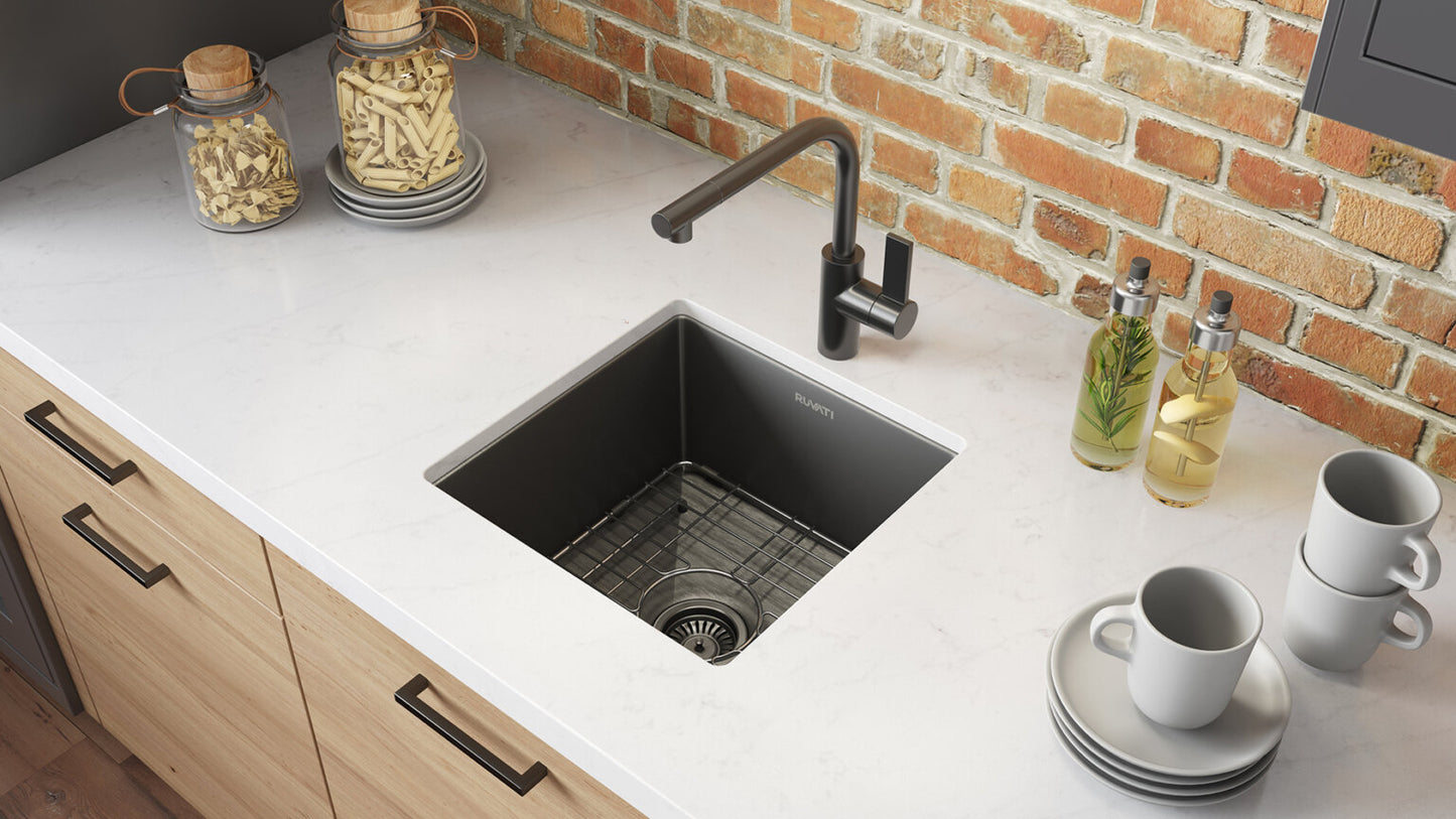 Ruvati 15" Terraza Nano-PVD Bar Prep Sink Undermount - RVH7015