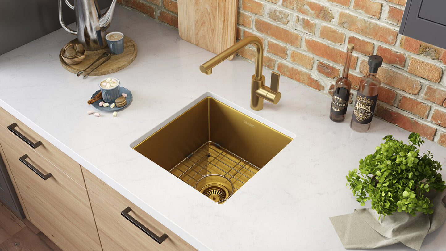 Ruvati 15" Terraza Nano-PVD Bar Prep Sink Undermount - RVH7015