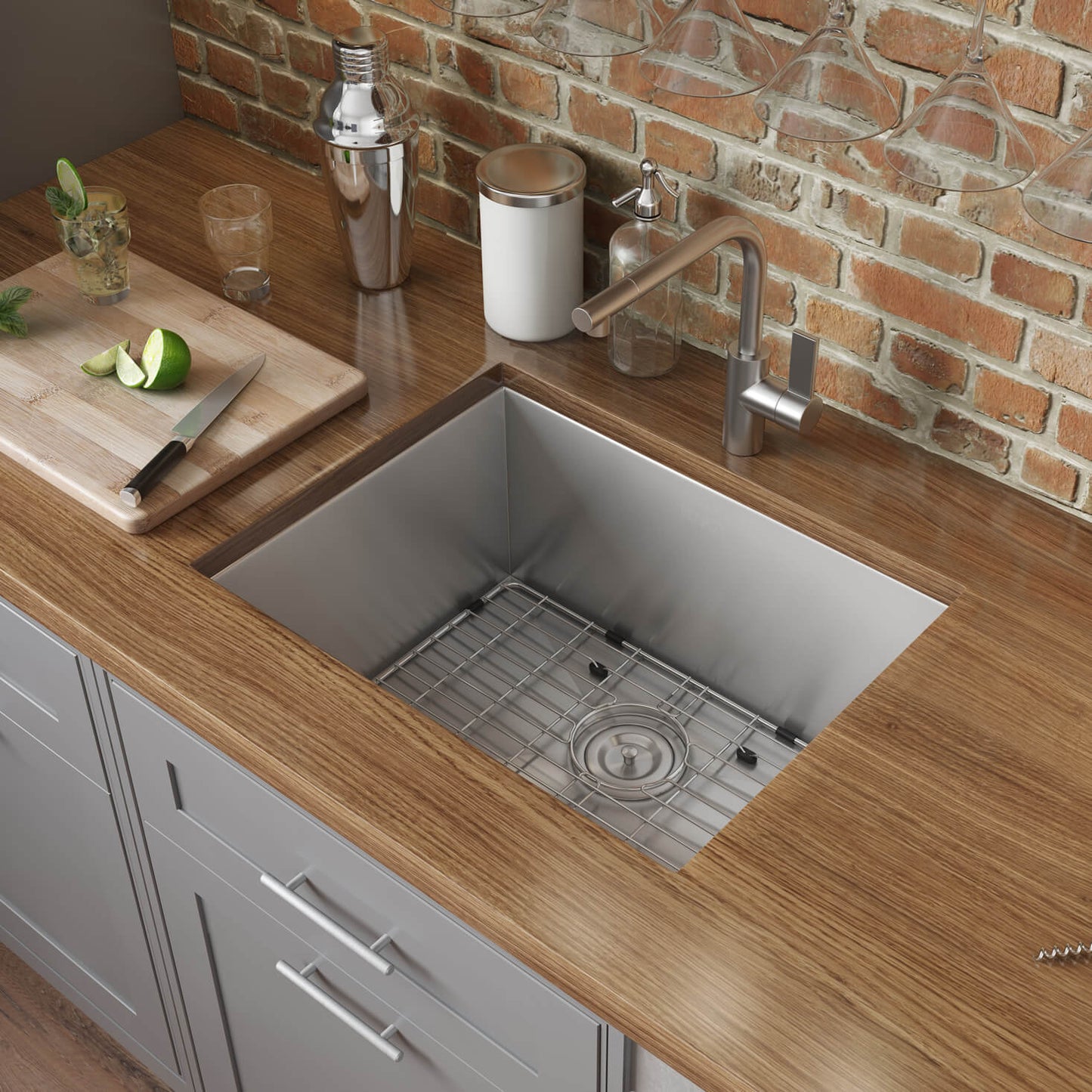 Ruvati 23" Nesta Zero Radius Bar Prep Sink Undermount - RVH7100