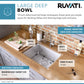Ruvati 23" Nesta Zero Radius Bar Prep Sink Undermount - RVH7100