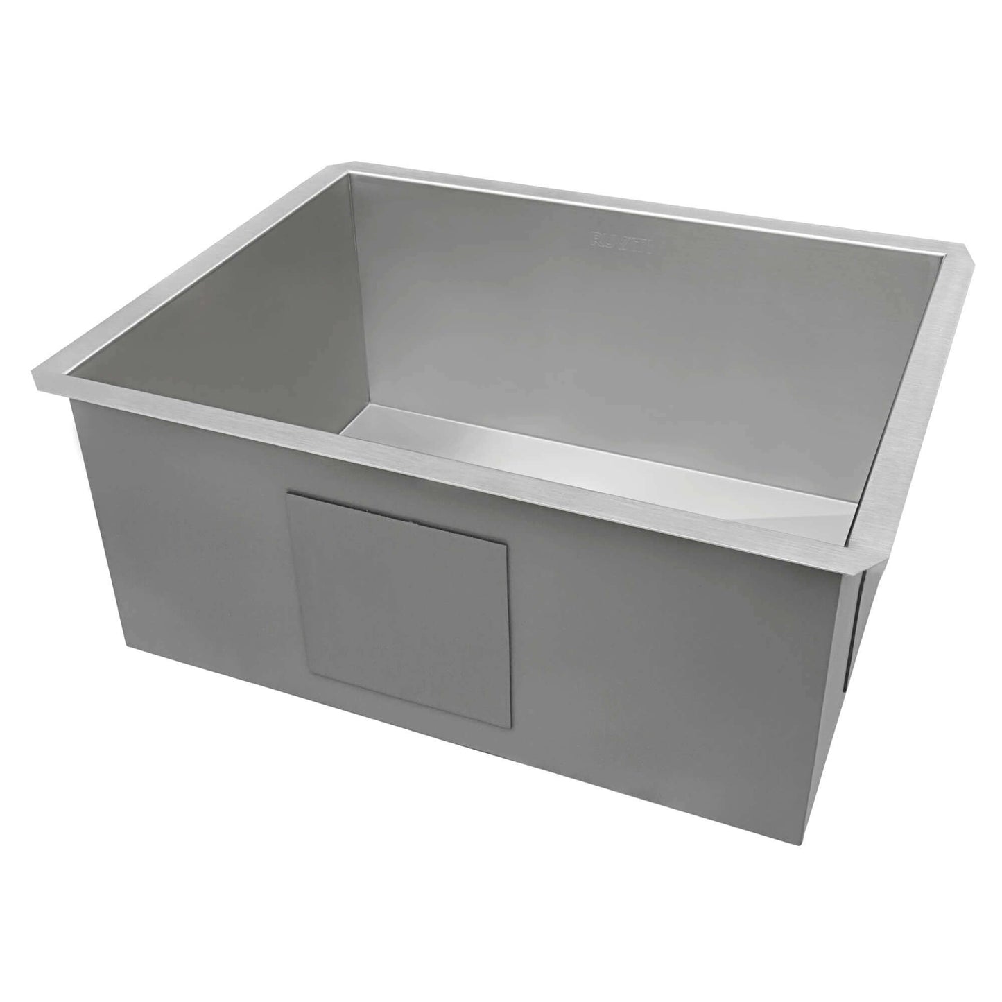 Ruvati 23" Nesta Zero Radius Bar Prep Sink Undermount - RVH7100 with sharp inside corners and deep rectangular bowl.