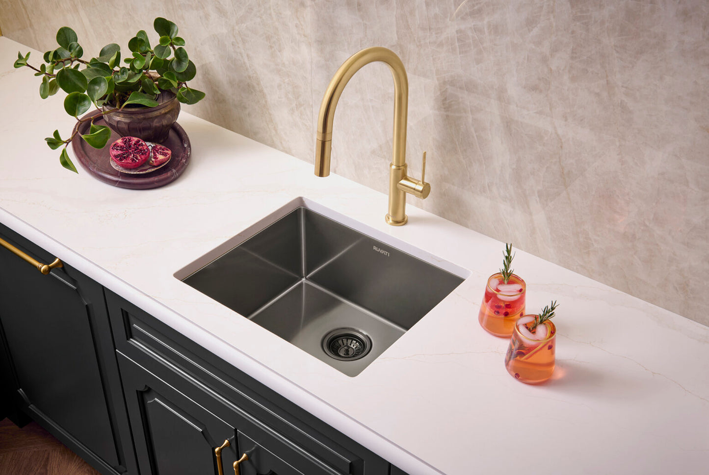 Ruvati 21" Terraza Nano-PVD Bar Prep Sink Undermount - RVH7121