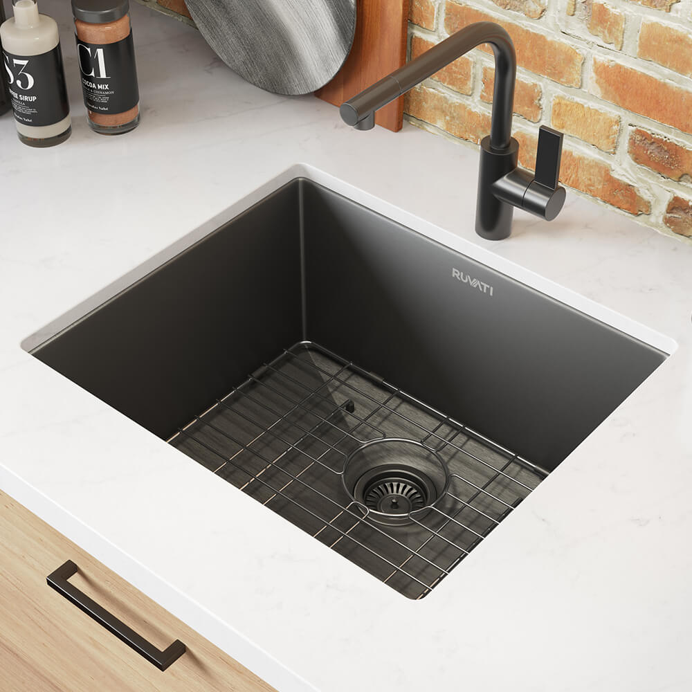 Ruvati 21" Terraza Nano-PVD Bar Prep Sink Undermount - RVH7121