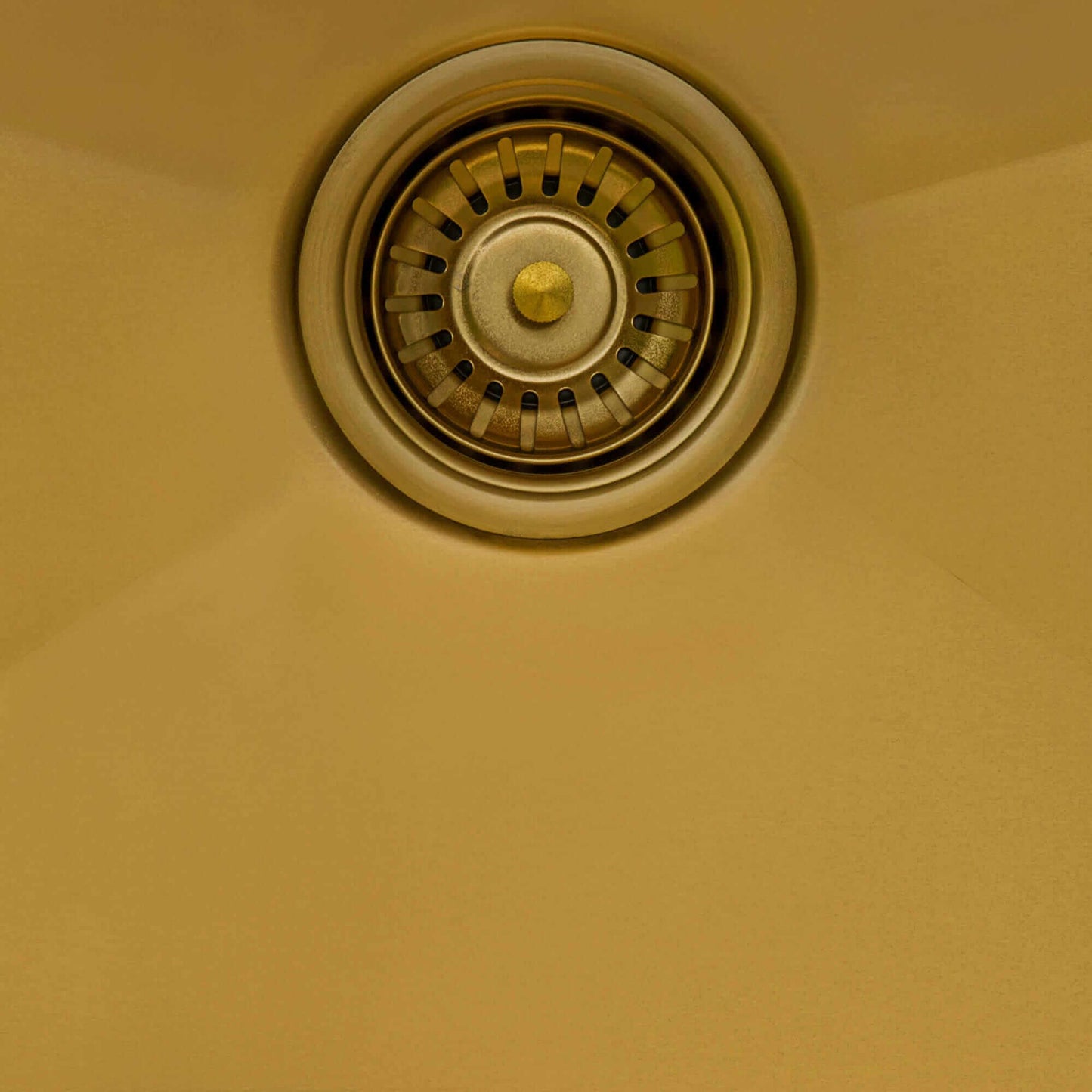 Ruvati 21" Terraza Nano-PVD Bar Prep Sink Undermount - RVH7121 in Matte Gold finish top view.