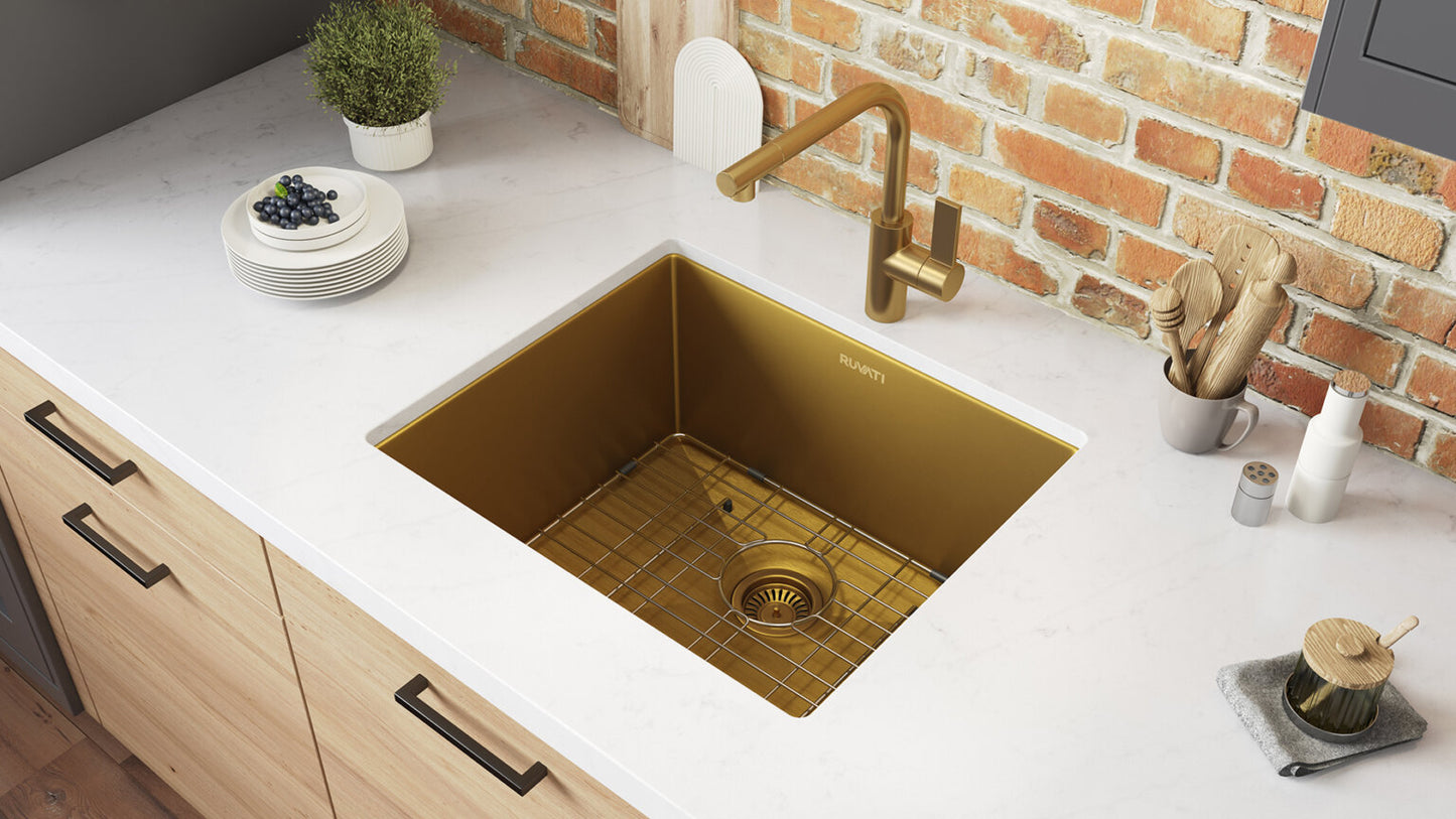 Ruvati 21" Terraza Nano-PVD Bar Prep Sink Undermount - RVH7121