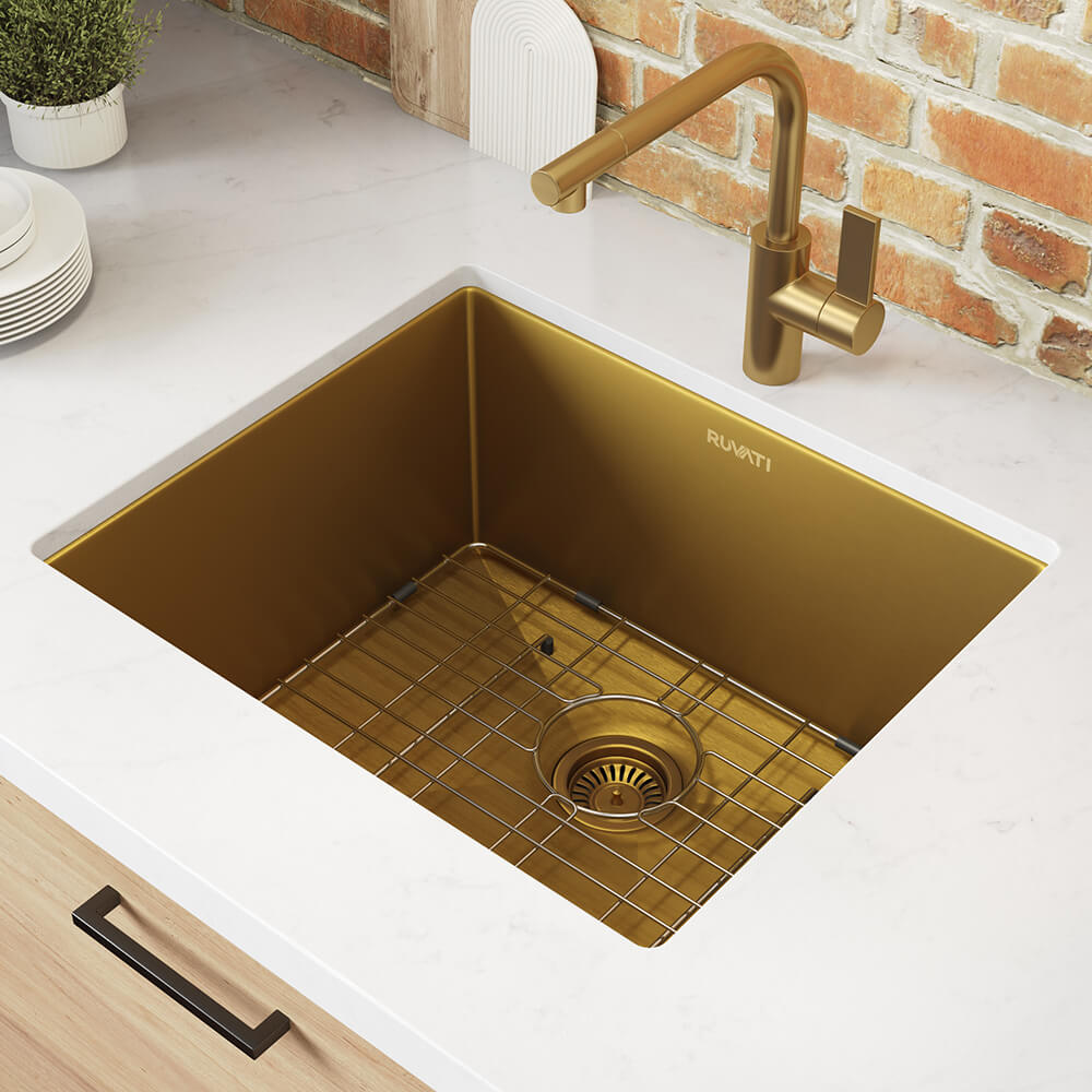 Ruvati 21" Terraza Nano-PVD Bar Prep Sink Undermount - RVH7121