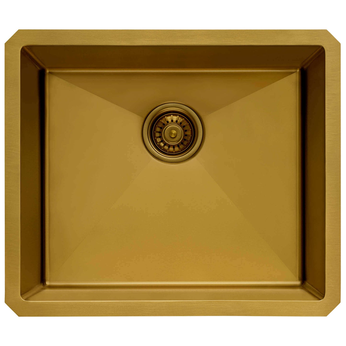 Ruvati 21" Terraza Nano-PVD Bar Prep Sink Undermount - RVH7121 in Matte Gold finish, showcasing its sleek design.