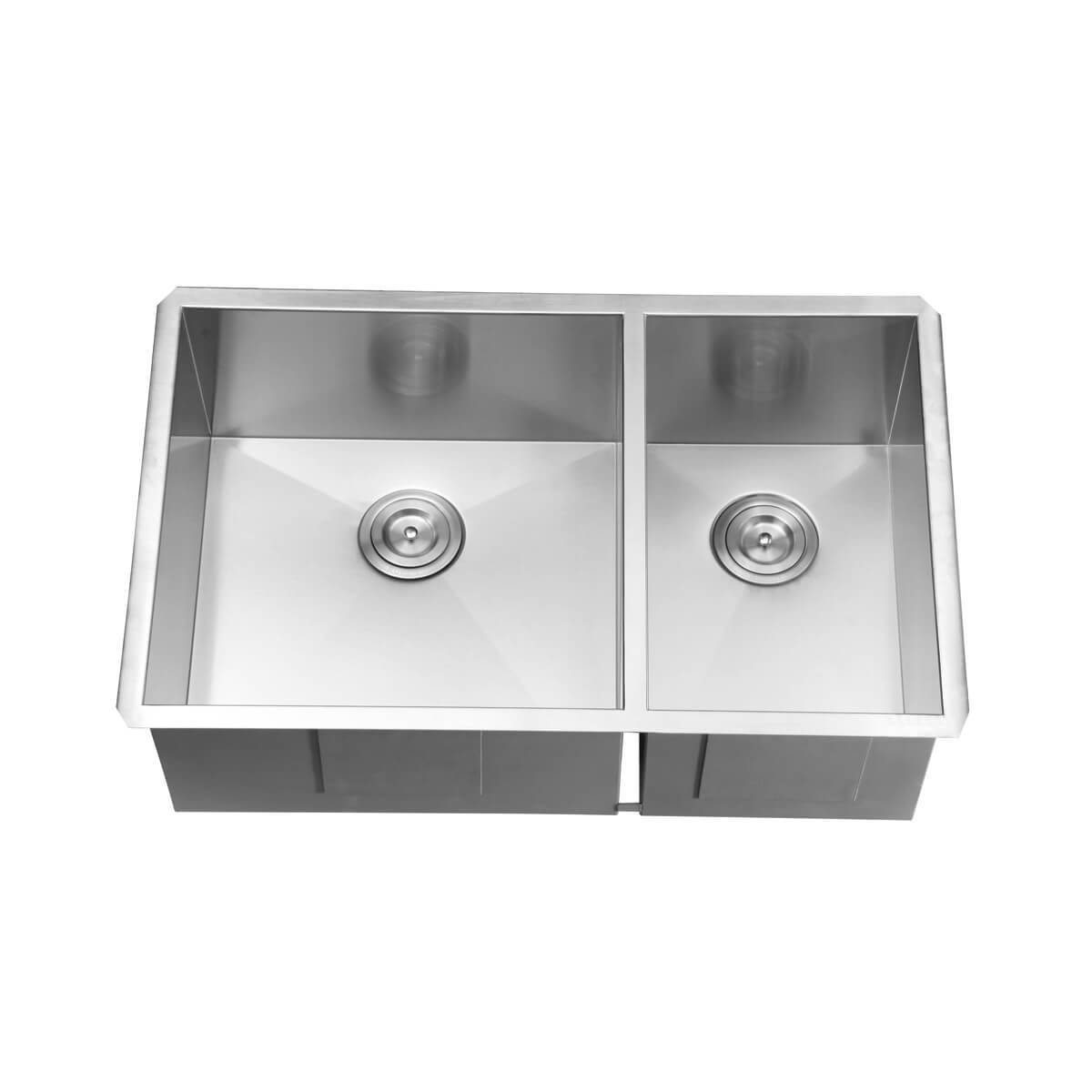 Ruvati 29" Nesta Zero Radius Double Bowl Undermount Kitchen Sink - RVH7200