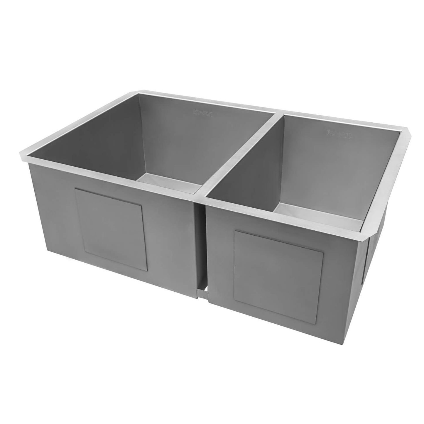Ruvati 29" Nesta Zero Radius Double Bowl Undermount Kitchen Sink - RVH7200