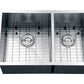 Ruvati 32" Nesta Zero Radius Double Bowl Undermount Kitchen Sink - RVH7515