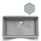 Ruvati 30" Gravena Hex Kitchen Sink Undermount - RVH7630