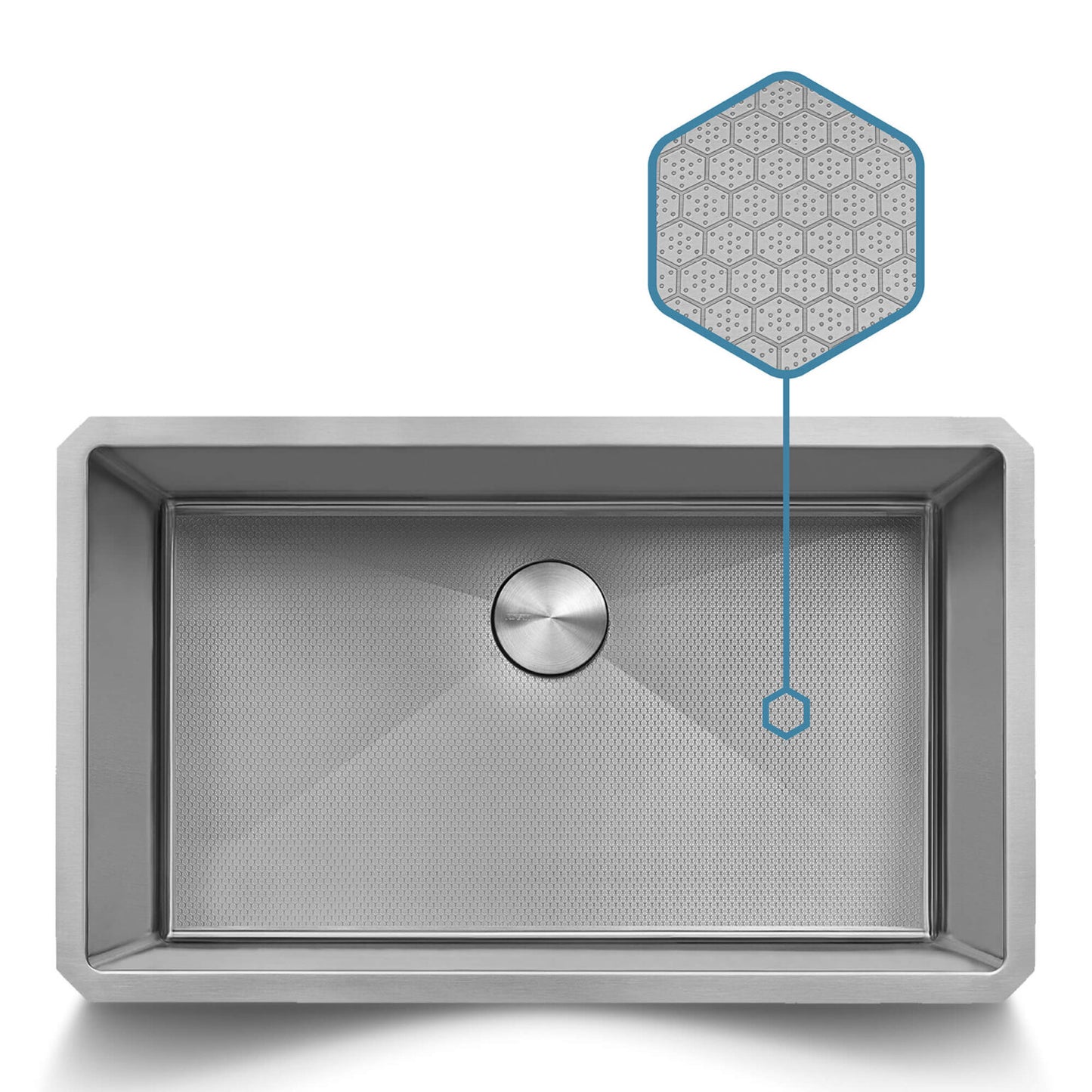 Ruvati 30" Gravena Hex Kitchen Sink Undermount - RVH7630