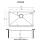 Ruvati 30" Gravena Hex Kitchen Sink Undermount - RVH7630