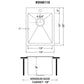 Ruvati 15" x 20" Terraza Nano-PVD Bar Prep Sink Drop-In - RVH8110