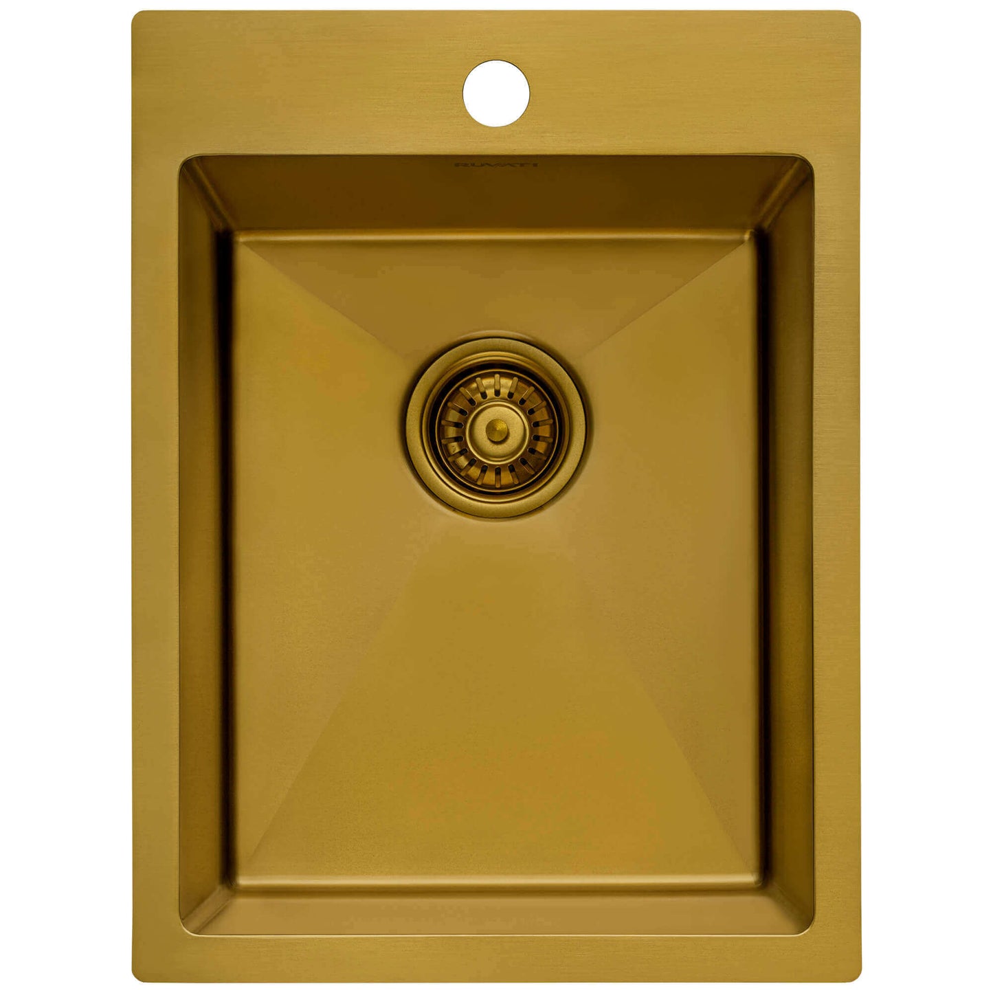 Ruvati 15" x 20" Terraza Nano-PVD Bar Prep Sink Drop-In - RVH8110 in golden finish.