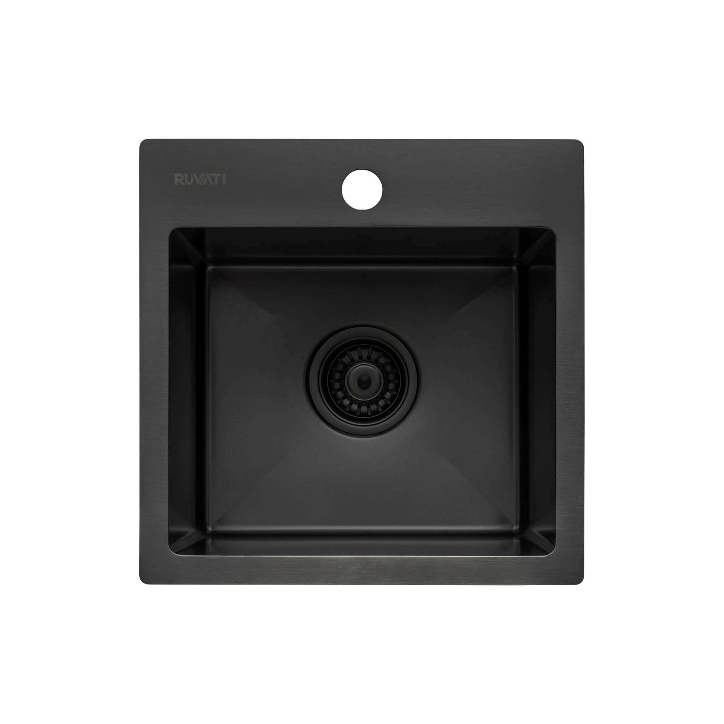Ruvati 15" Terraza Nano-PVD Bar Prep Sink Drop-In - RVH8115 in Gunmetal Black finish