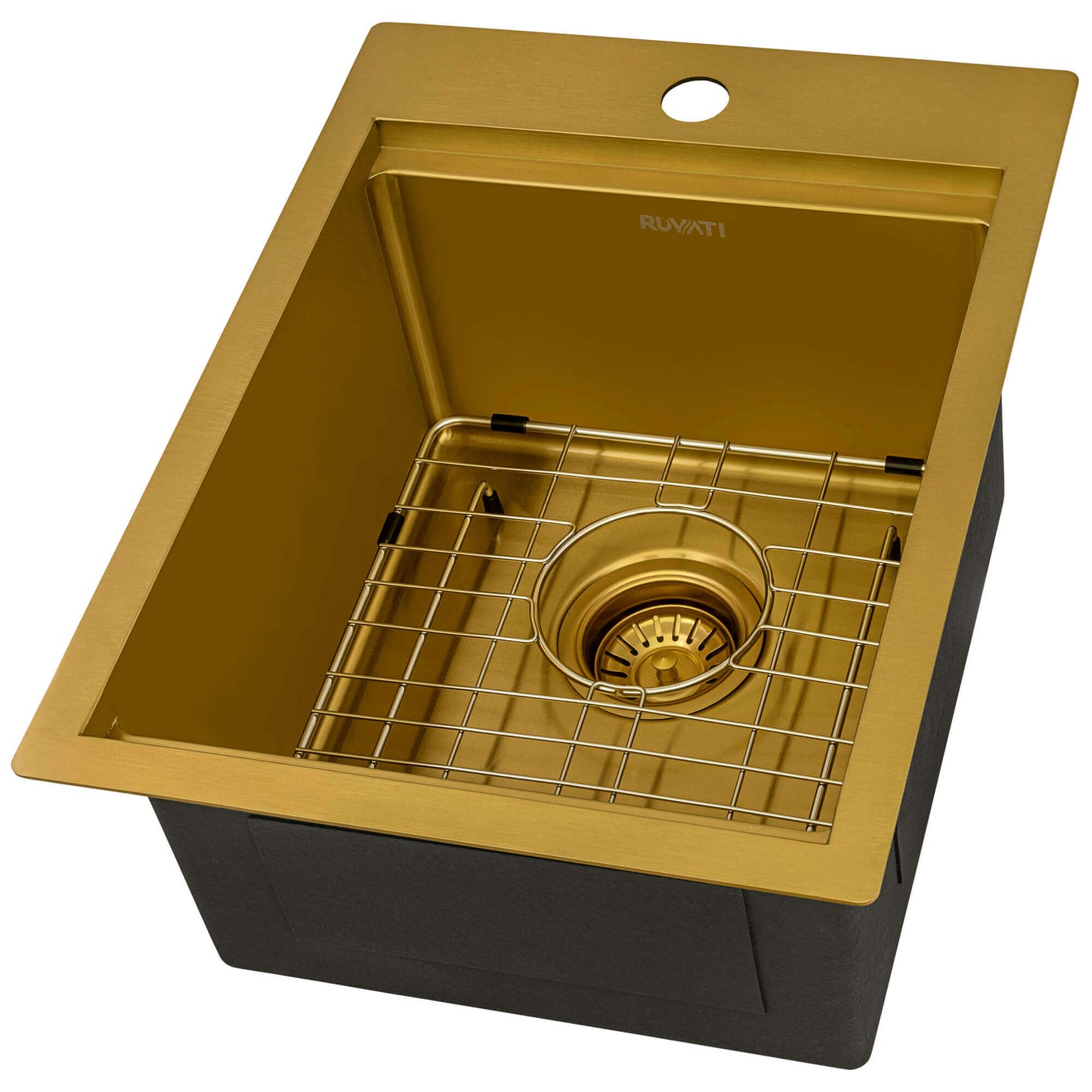 Ruvati 15" x 20" Giana Nano-PVD Workstation Bar Sink Drop-In - RVH8210