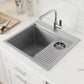 Ruvati Glass Rinser Sink 22 inch Workstation for Wet Bar Bottle Washer Drop in Topmount - RVH8262ST