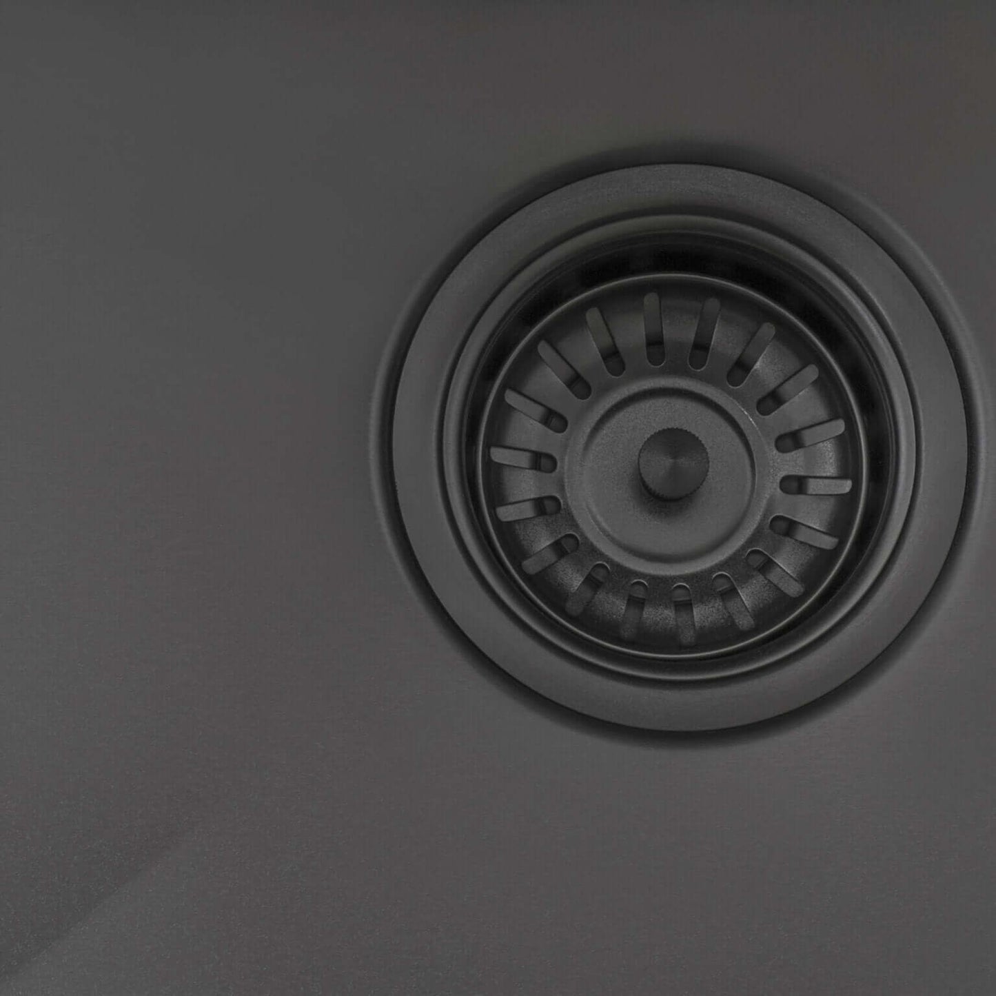 Ruvati 20" Vienna RV Sink with Concealed Faucet - RVH8272 drain detail, showing high-quality design and functionality.