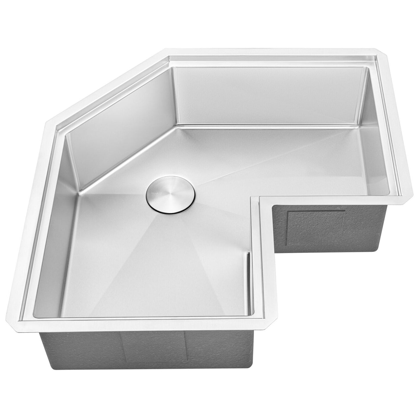 Ruvati 32" Roma Pro Corner Workstation Kitchen Sink - RVH8410ST