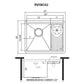 Ruvati 22" Ibiza Glass Rinser Bar Sink Workstation Undermount - RVH8542ST