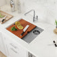 Ruvati 22" Ibiza Glass Rinser Bar Sink Workstation Undermount - RVH8542ST