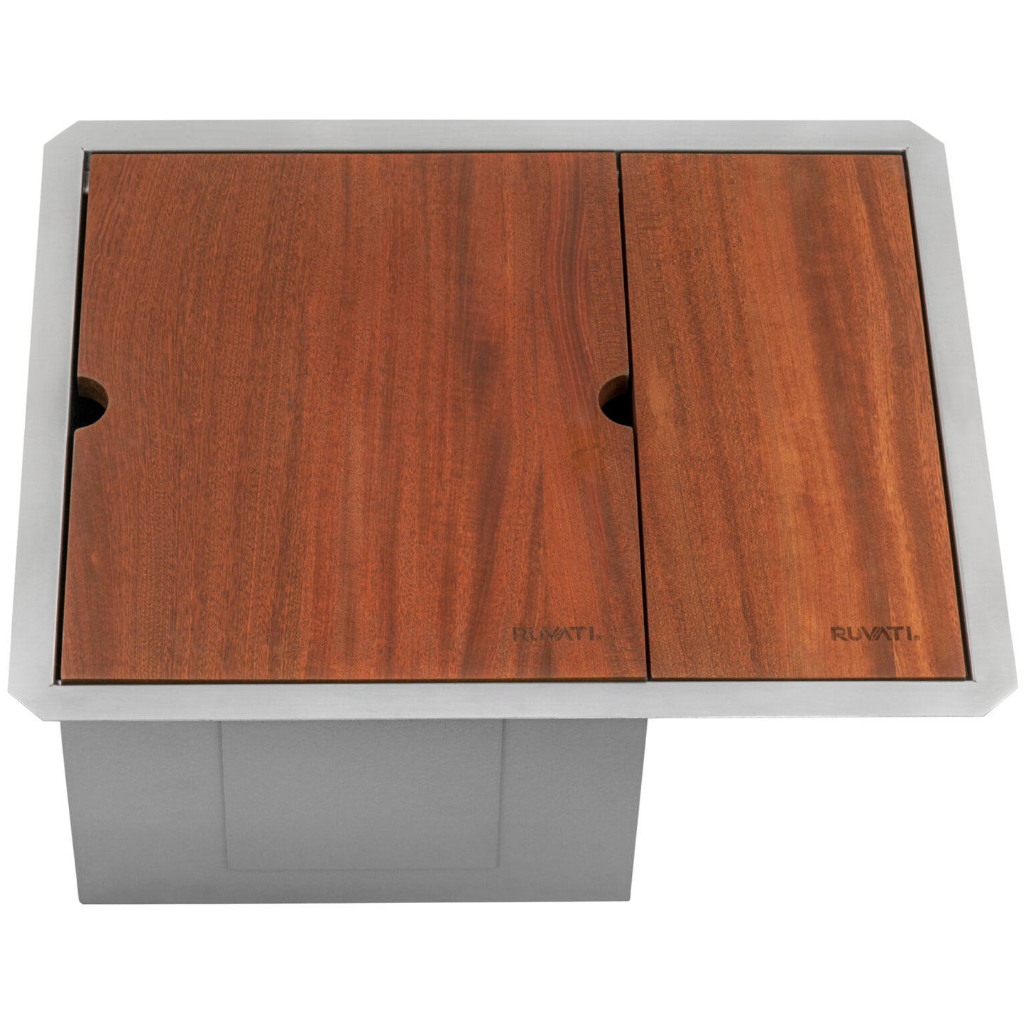 Ruvati 22" Ibiza Glass Rinser Bar Sink Workstation Undermount - RVH8542ST