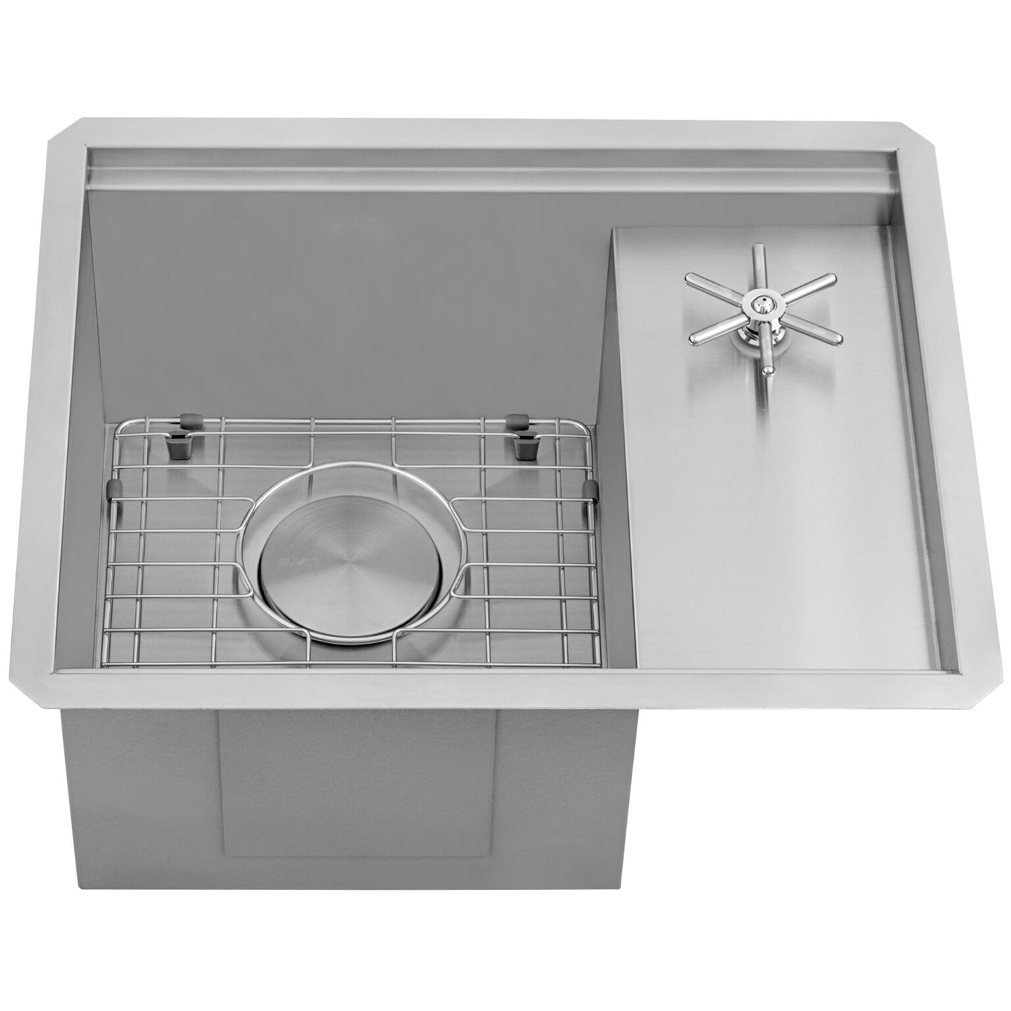 Ruvati 22" Ibiza Glass Rinser Bar Sink Workstation Undermount - RVH8542ST