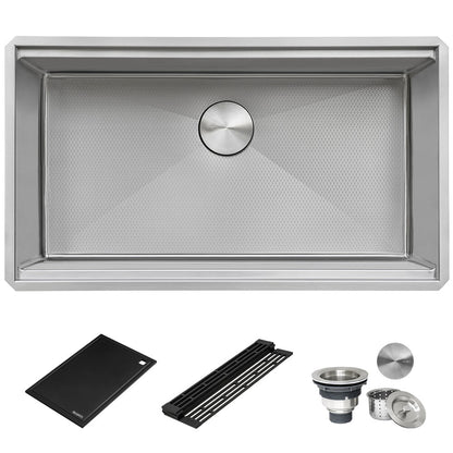 Ruvati 30" Roma Hex LedgeFit® Workstation Kitchen Sink - RVH8630