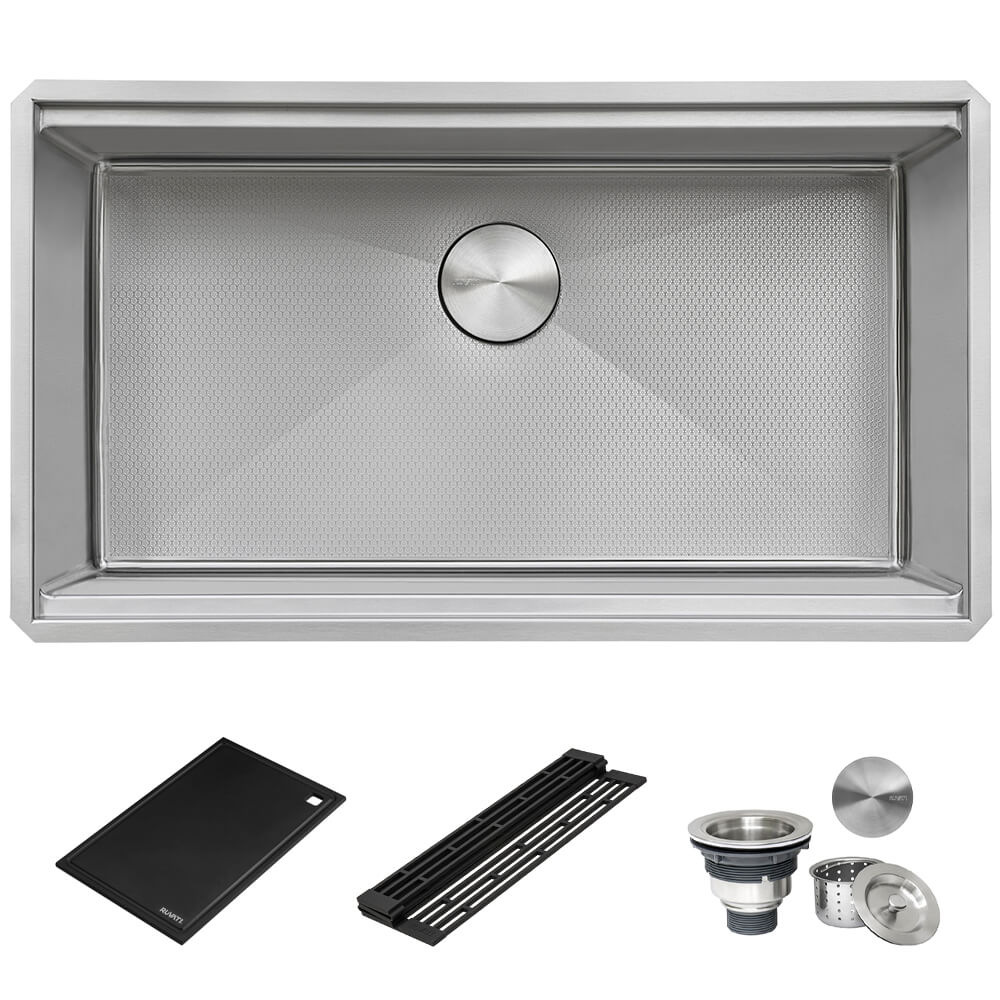 Ruvati 30" Roma Hex LedgeFit® Workstation Kitchen Sink - RVH8630