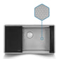 Ruvati 30" Roma Hex LedgeFit® Workstation Kitchen Sink - RVH8630