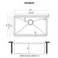 Ruvati 30" Roma Hex LedgeFit® Workstation Kitchen Sink - RVH8630