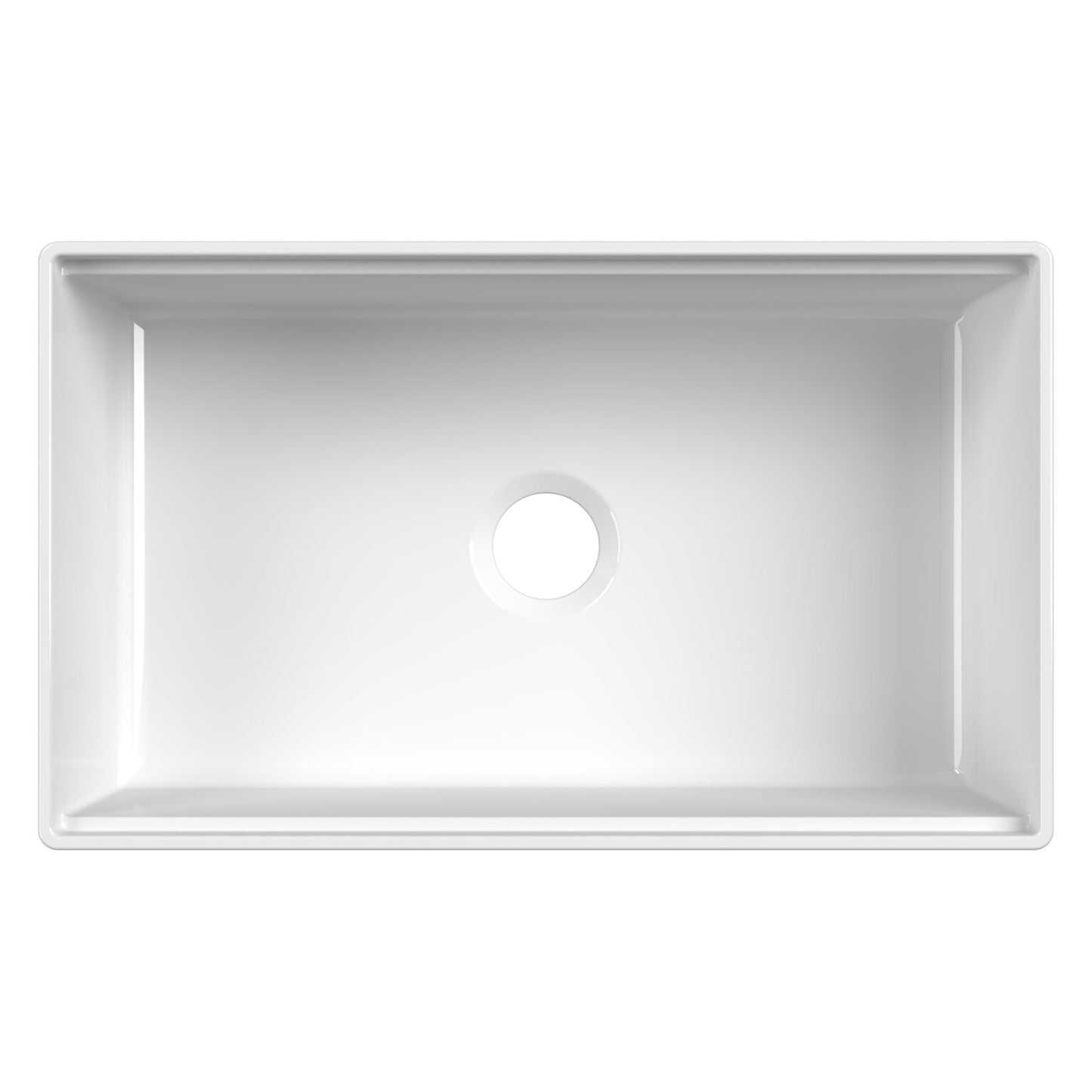 Ruvati 30" Fireclay Workstation Farmhouse Kitchen Sink White - RVL2182WH