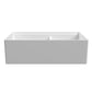 Ruvati 33" Fireclay Workstation Farmhouse Kitchen Sink Double Bowl White - RVL2382WH