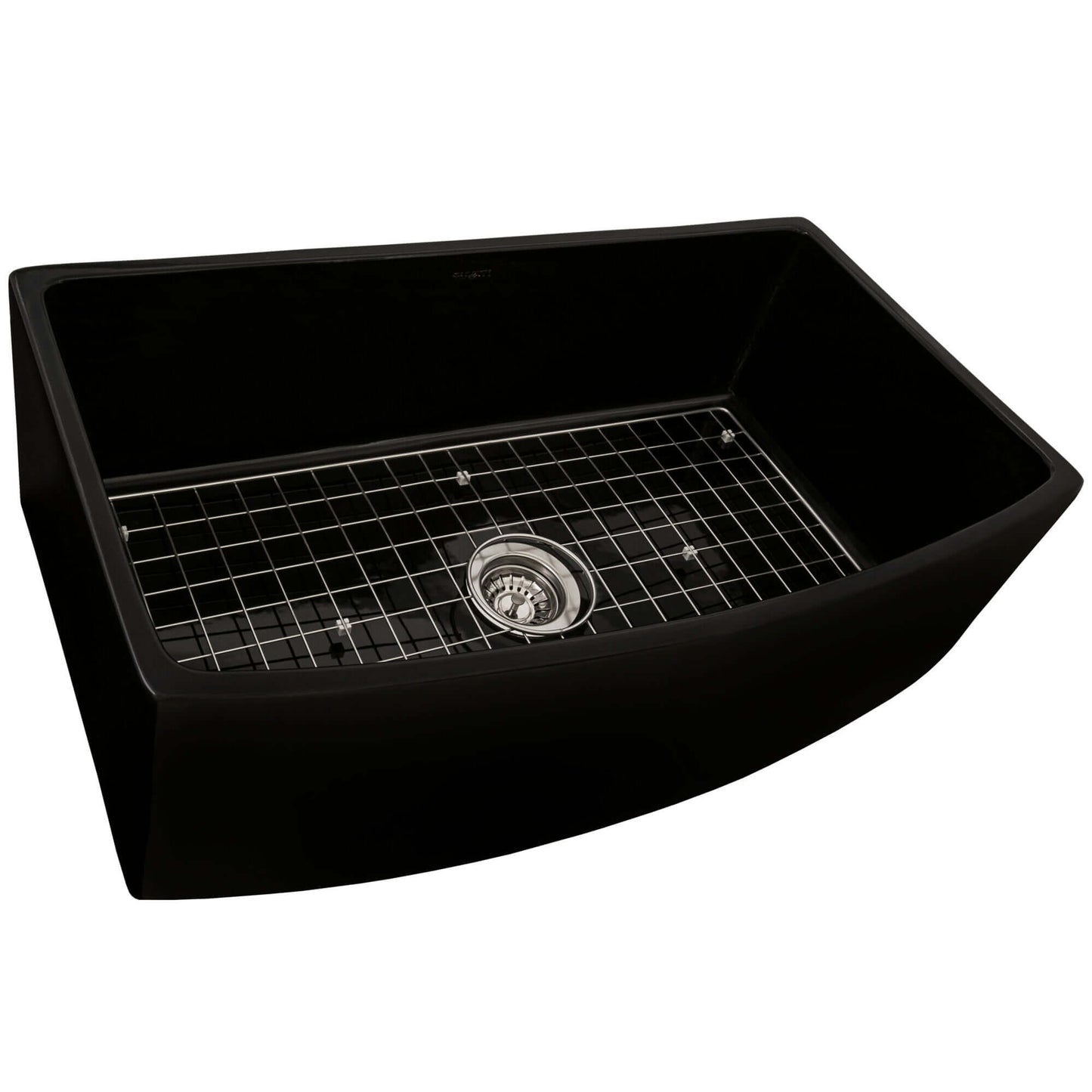 Ruvati 33" Fireclay Bow Front Farmhouse Kitchen Sink - RVL2398