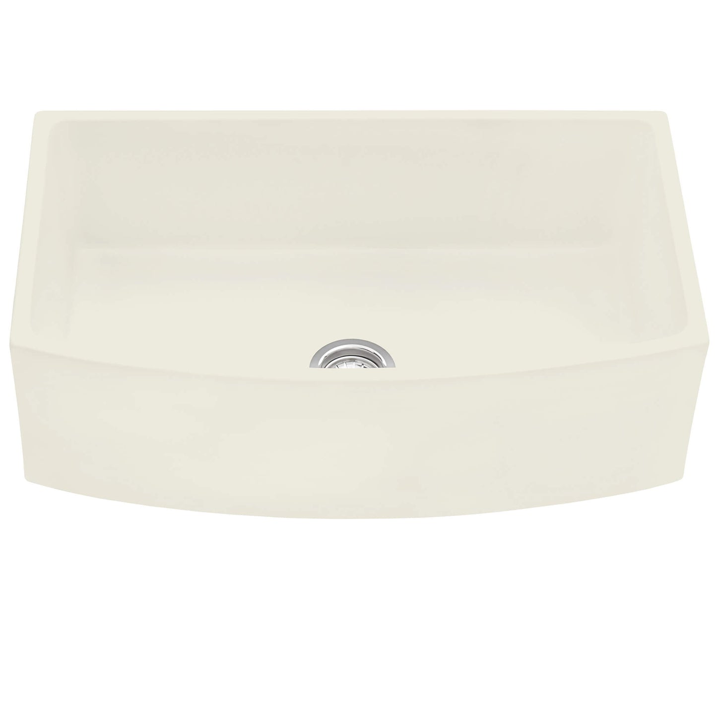 Ruvati 33" Fireclay Bow Front Farmhouse Kitchen Sink - RVL2398