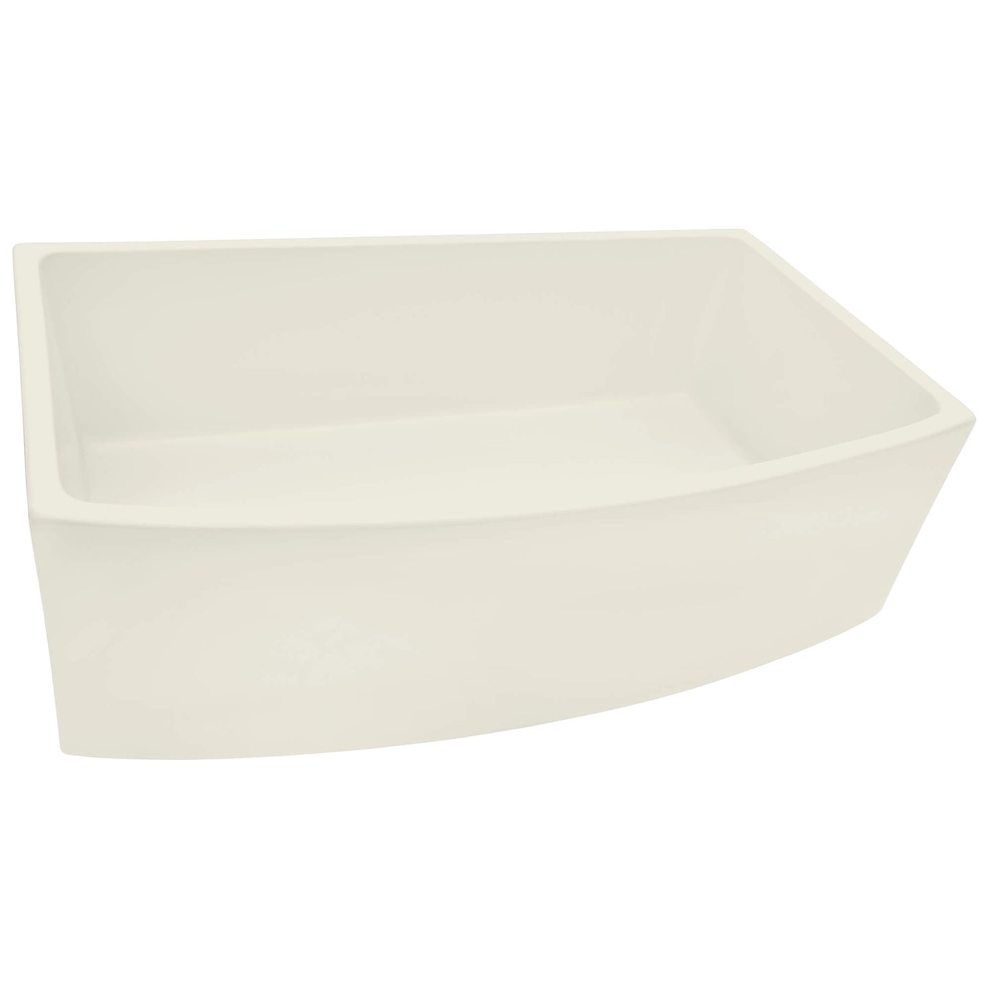 Ruvati 33" Fireclay Bow Front Farmhouse Kitchen Sink - RVL2398
