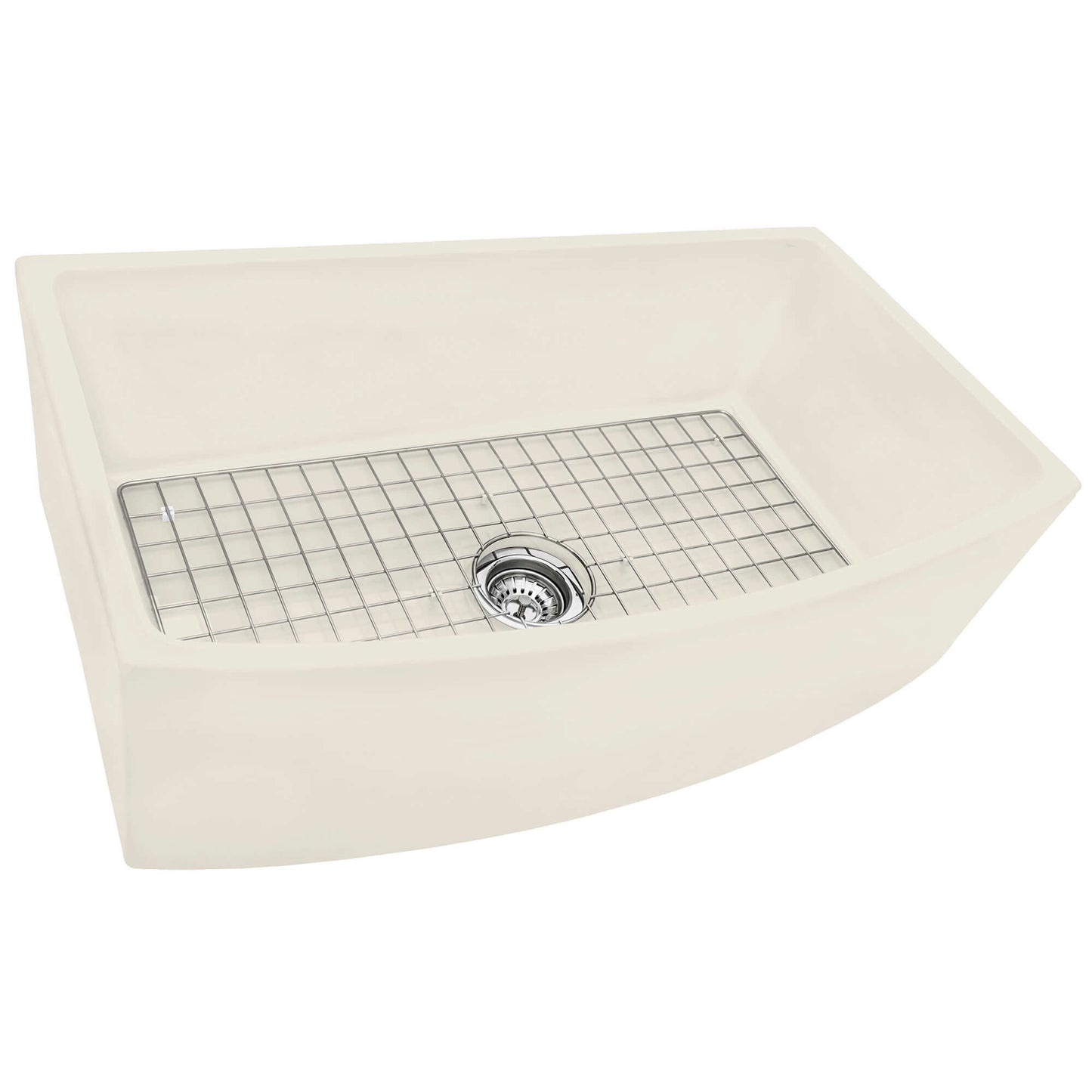 Ruvati 33" Fireclay Bow Front Farmhouse Kitchen Sink - RVL2398