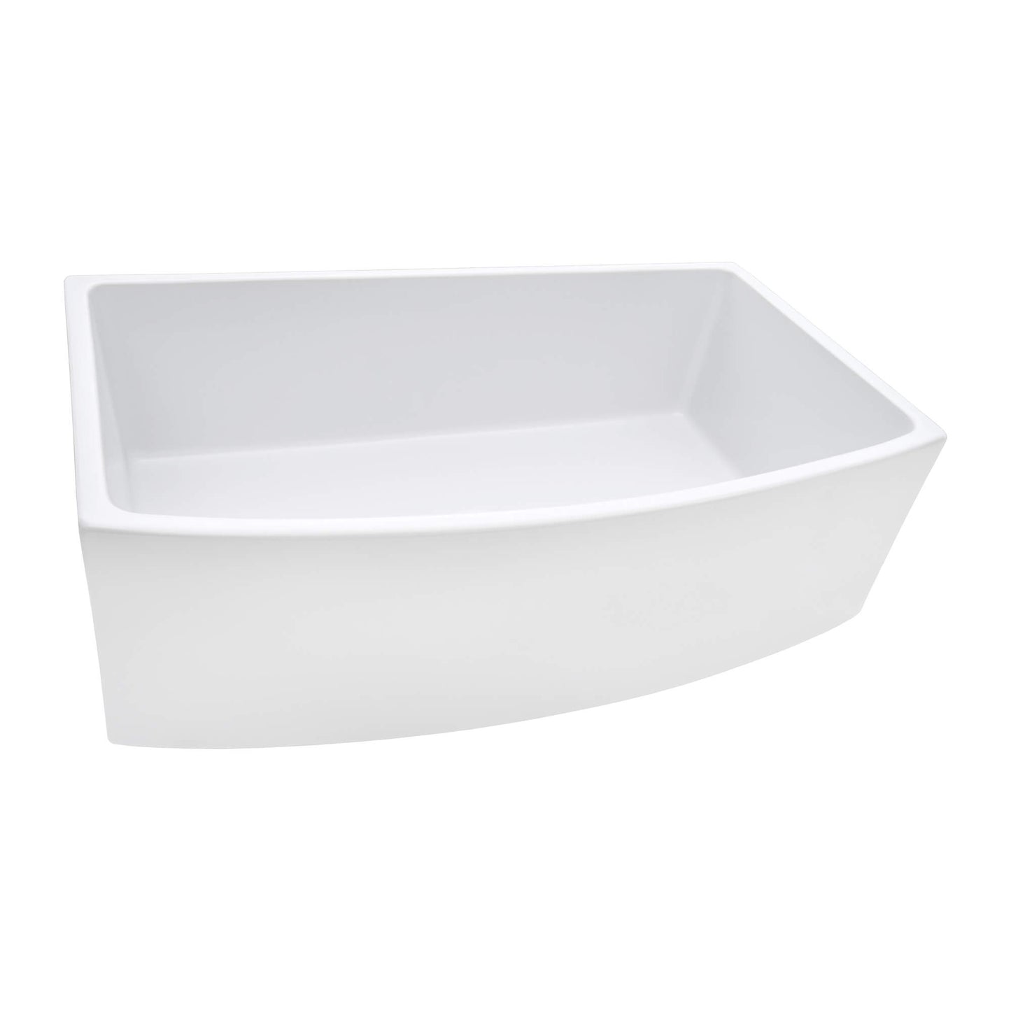 Ruvati 33" Fireclay Bow Front Farmhouse Kitchen Sink - RVL2398